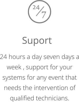 24 hours a day seven days a week , support for your systems for any event that needs the intervention of qualified technicians.  Suport 7